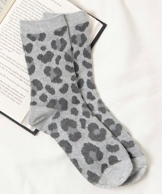 WEGO ジャガードアニマルソックス グレー