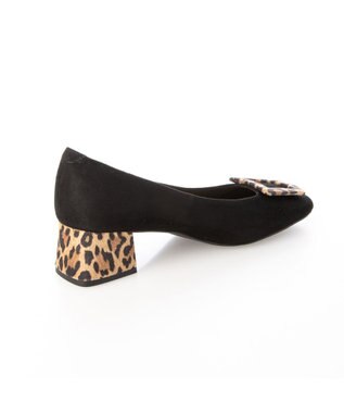 MODE ET JACOMO <MODE ET JACOMO>バックルスクエアトゥパンプス ブラックスエード