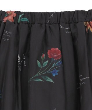 Green Parks ・ＳＵＧＡＲ　ＳＰＯＯＮ　フラワーｐｔシアーフレアスカート Black