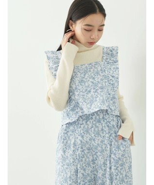 earth music&ecology 隠れウサギ柄ビスチェ Ecru