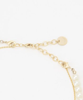 J.PRESS LADIES 【3WAY】 パールコイン 2連 ネックレス ゴールド系