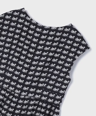 GRACE CONTINENTAL ホースプリントサロペット ブラック