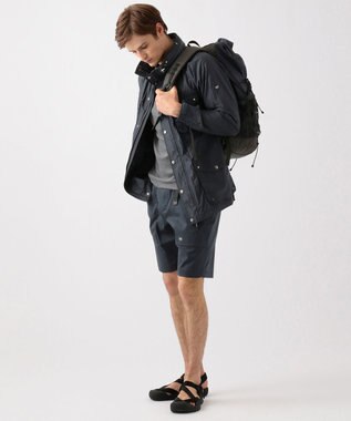 JOSEPH ABBOUD MOUNTAIN リップルサッカー ブルゾン ネイビー系