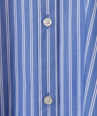 AMERICAN HOLIC イージーケアバックギャザーリボンシャツ Stripe Sax