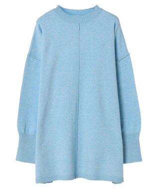 Green Parks もちやわ　ニットチュニック Sax