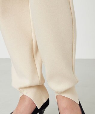 NAVE 【ReNAVE・洗える】スムースニット パンツ ホワイト系