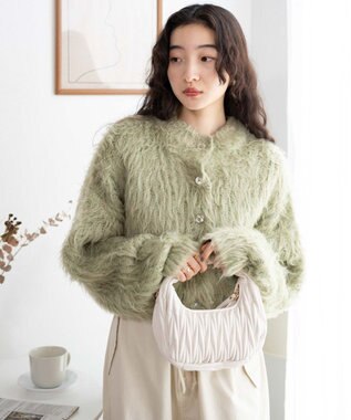 WEGO モンスターニットカーディガン グリーン