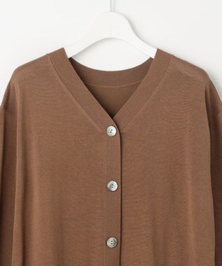 自由区 L 【人気異素材コンビの最新作・前後着用可】タフタコンビ ワンピース ブラウン×ブラック