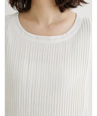 Green Parks ・ｆｕｒｒｙ　ｒａｔｅ　ピンタックボイルブラウス Off White