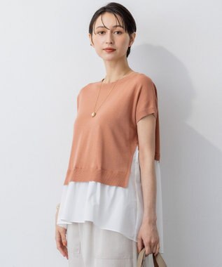 【洗える】レイヤードデザイン ニット