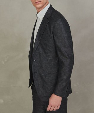 GOTAIRIKU 新素材セットアップ【通気性抜群/洗える/シワになりにくい】カラミプリントストレッチセットアップ ジャケット グレー系8