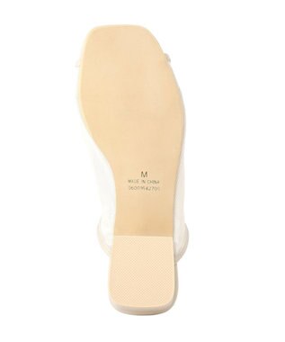 Green Parks ストレッチメッシュミュールサンダル Off White