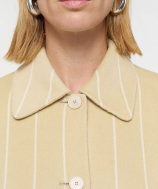 JOSEPH ジオメトリック ダブルフェイス ウールコート Affogato / Ivory