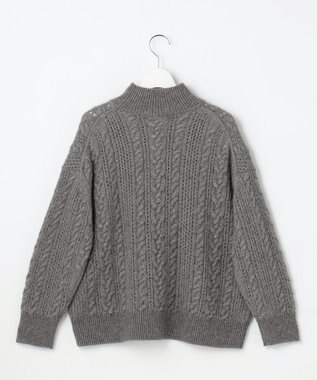 自由区 S 【SHIHOさん着用】ラメフォックスケーブル ニット グレー