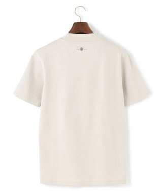 J.PRESS MEN シルクのような光沢感の上品Tシャツ【UVカット / 接触冷感 / 吸水速乾】【J.PRESS PREMIUM JERSEY】ポンチモックネック Tシャツ ライトグレー系