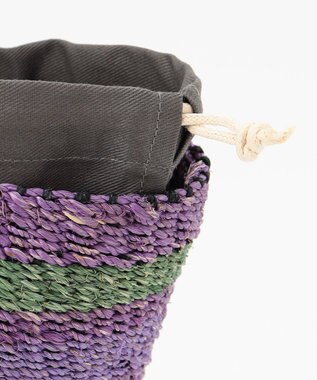 ONWARD CROSSET SELECT 【VIOLAd’ORO】MIRO アバカカラーボーダーバッグ S purple×yellow