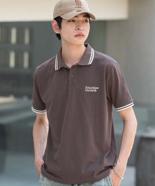 WEGO 【ユニセックス着用ITEM/MLサイズ展開】ワンポイント刺繍カノコポロ（SS） ブラウン