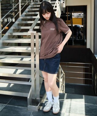 WEGO 【ユニセックス着用ITEM/MLサイズ展開】ワンポイント刺繍カノコポロ（SS） ブラウン