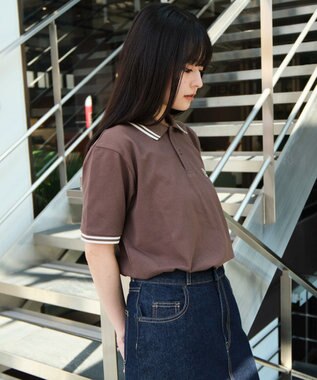 WEGO 【ユニセックス着用ITEM/MLサイズ展開】ワンポイント刺繍カノコポロ（SS） ブラウン