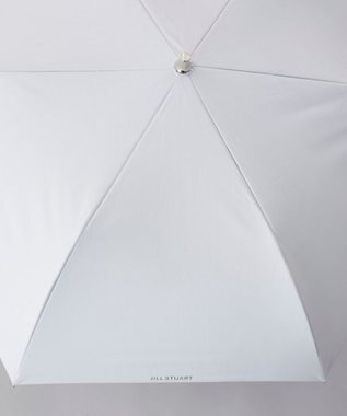 AURORA JILL STUART（ジル スチュアート）プレーン無地 晴雨兼用傘（二 つ折り傘・トップフラット傘） シルバーグレー