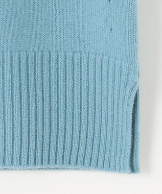 組曲 L 【WEB限定】ウールカシミヤミックスVネック ニット パウダーブルー