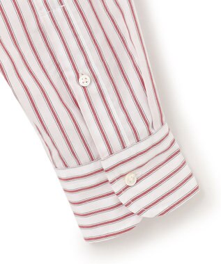 J.PRESS MEN ドビーマルチストライプ シャツ レッド系1