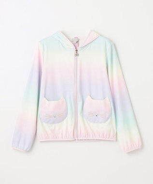 ANY KIDS UVカット さらさら パーカー レインボー