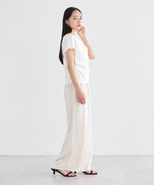earth music&ecology フレンチスリーフドレーププルオーバー Off White