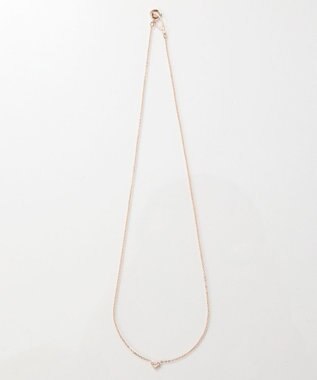 Phoebe 【金属アレルギー対応】スリービジューミニハートネックレス シャンパンゴールド