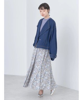 earth music&ecology ビッグカラーショートジャケット Dark Indigo