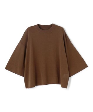 UNFILO L フロスティコットン クロップド プルオーバー ブラウン