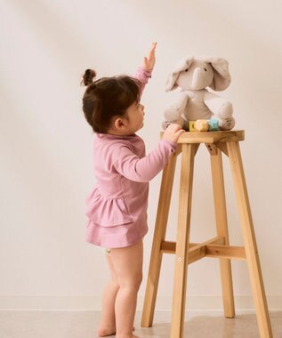 OP／FILA 【Ocean Pacific】フリル切り替えラッシュガード パーカー ピンク