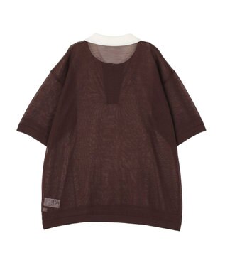 earth music&ecology シアーポロプルオーバー Brown