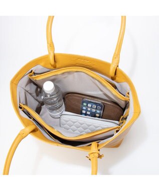 UNBILLION アトランタ ATLANTA / 牛革ハトメあおりトートL イエロー