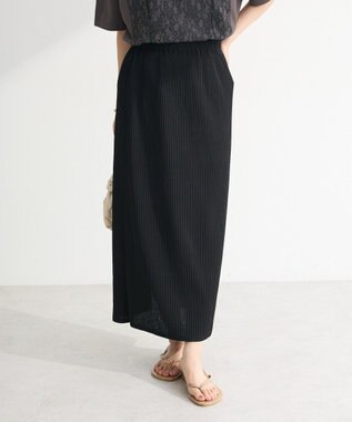 Green Parks 楽ちん涼やかドライタッチイージースカート Black