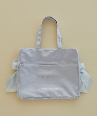 Maison de FLEUR サテンキャリーオンバッグ Light Blue