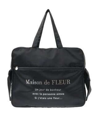 Maison de FLEUR サテンキャリーオンバッグ Black