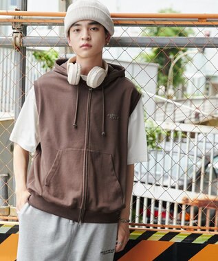 WEGO 【ユニセックス着用ITEM/MLサイズ展開】ノースリジップパーカー ブラウン