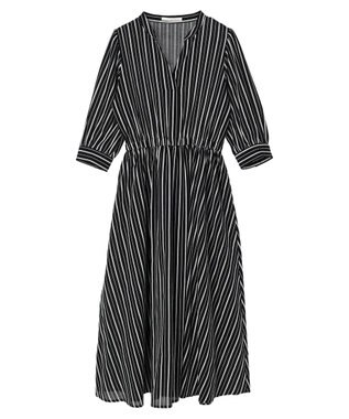 Green Parks ・ＥＬＥＮＣＡＲＥ　ＤＵＥ　ドビーストライプワンピ Black