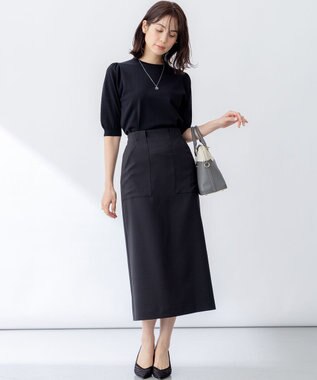 組曲 フラワーメタル ニットTシャツ ブラック