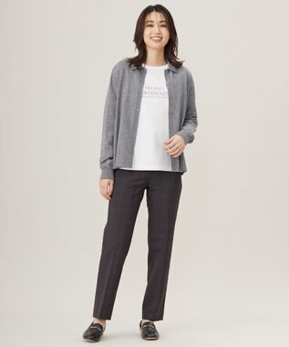 J.PRESS LADIES L ロゴ ロングスリーブ Tシャツ ホワイト系