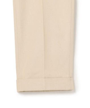 J.PRESS MEN 【J.PRESS ORIGINALS】Cotton Polyester Drill New Piped Stem Slacks / Big Back Belt / Japan Made ベージュ系