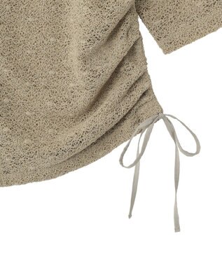 AMERICAN HOLIC レース5分袖カーディガン Beige
