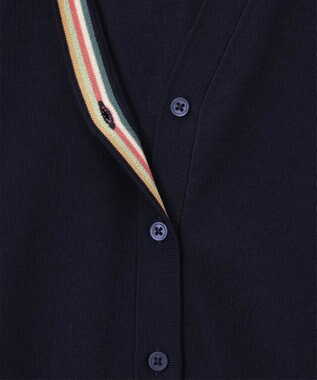 Paul Smith デザイン ステッチ Vネック カーディガン ネイビー