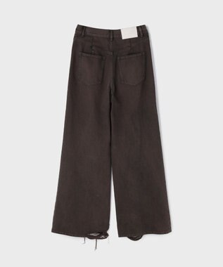 GRACE CONTINENTAL バギーデニムパンツ ブラウン