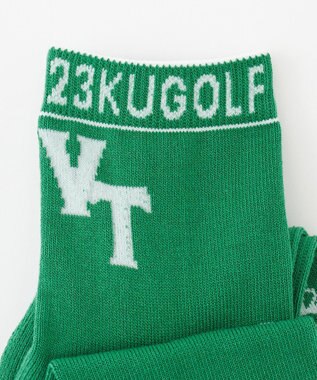 23区GOLF 【WOMEN】】ショートソックス ピーコックグリーン系