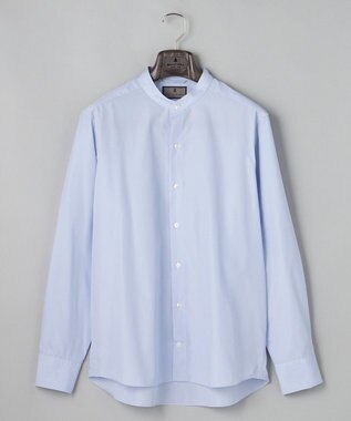 GOTAIRIKU 【シワになりにくい/洗える】ＴＣブロード シャツ_バンドカラー サックスブルー系