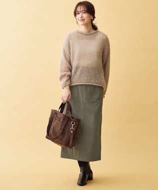 ANY レーシーネットニット ベージュ