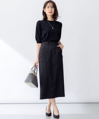 組曲 フラワーメタル ニットTシャツ ブラック