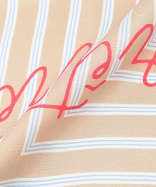 自由区 ストライプレター スカーフ ベージュ系